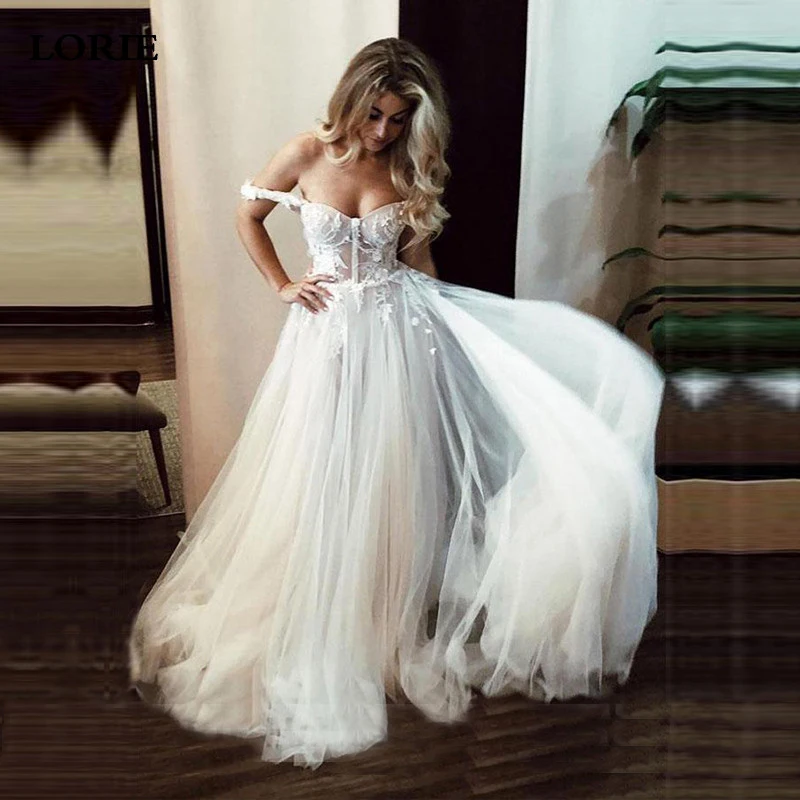 ZJ9225 Elegant Lace Appliques Tulle Wedding Dress Bare Off the shoulder A Line Long Bridal Gowns for women Gown Customer Made
ZJ9225 Elegant Lace Appliques Tulle Wedding Dress Bare Off the shoulder A Line Long Bridal Gowns for women Gown Customer Made