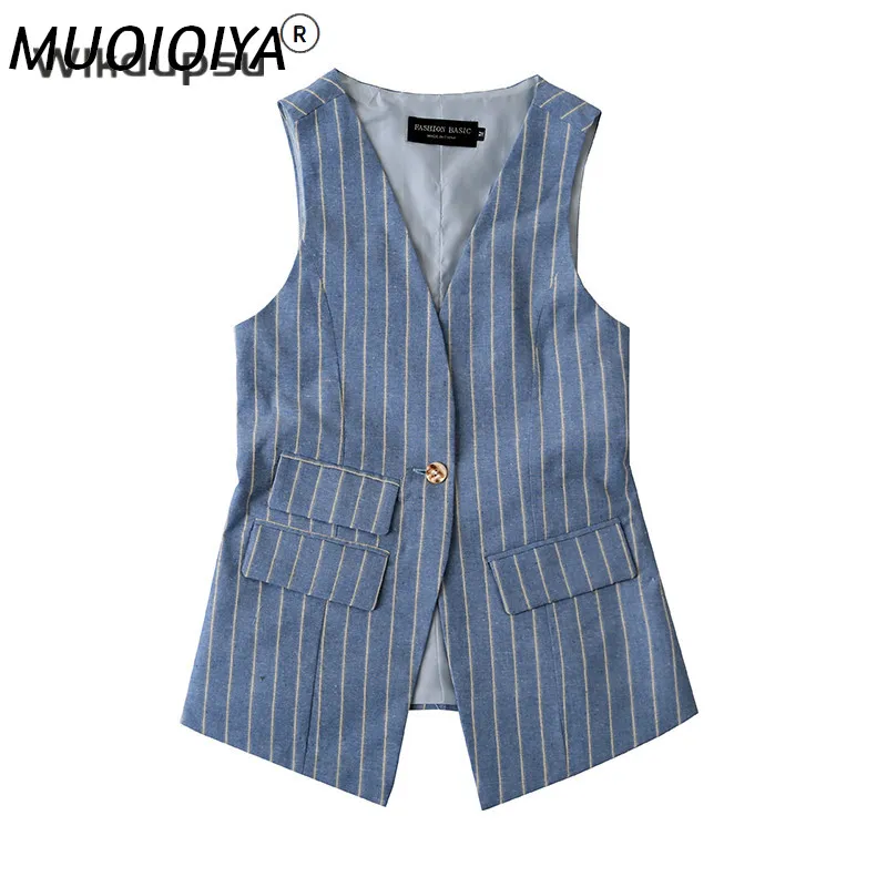 Women's Sleeveless Vest Spring Summer Autumn Trendy Striped Fashion Korean Style Business Office Ladies Work Waistcoat Tops Vest
Women's Sleeveless Vest Spring Summer Autumn Trendy Striped Fashion Korean Style Business Office Ladies Work Waistcoat Tops Vest