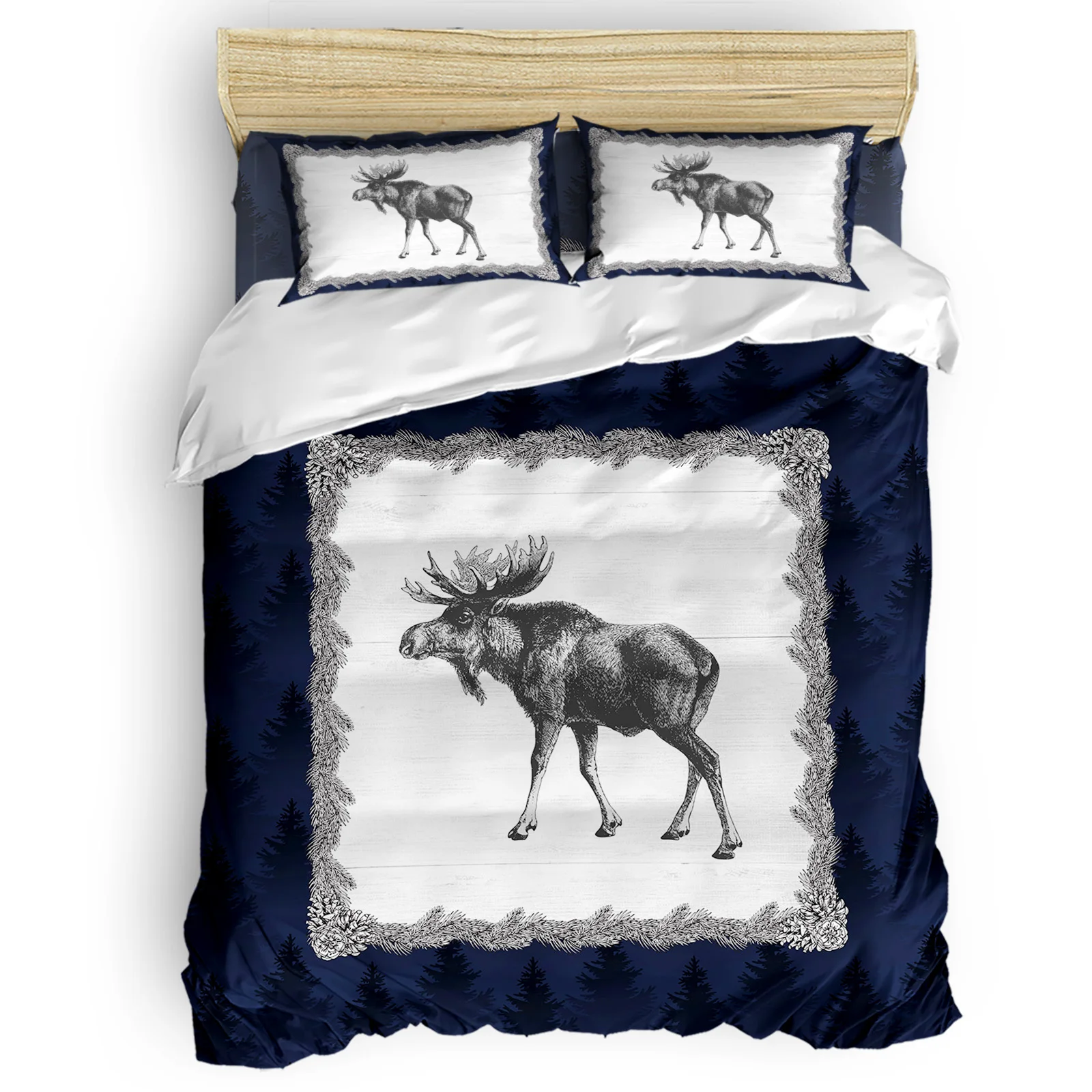 Blue Forest Pine Needles Elk Bedding Set Bedroom Comforter Set Bed Sheet Pillowcase Duvet Cover Set
Blue Forest Pine Needles Elk Bedding Set Bedroom Comforter Set Bed Sheet Pillowcase Duvet Cover Set