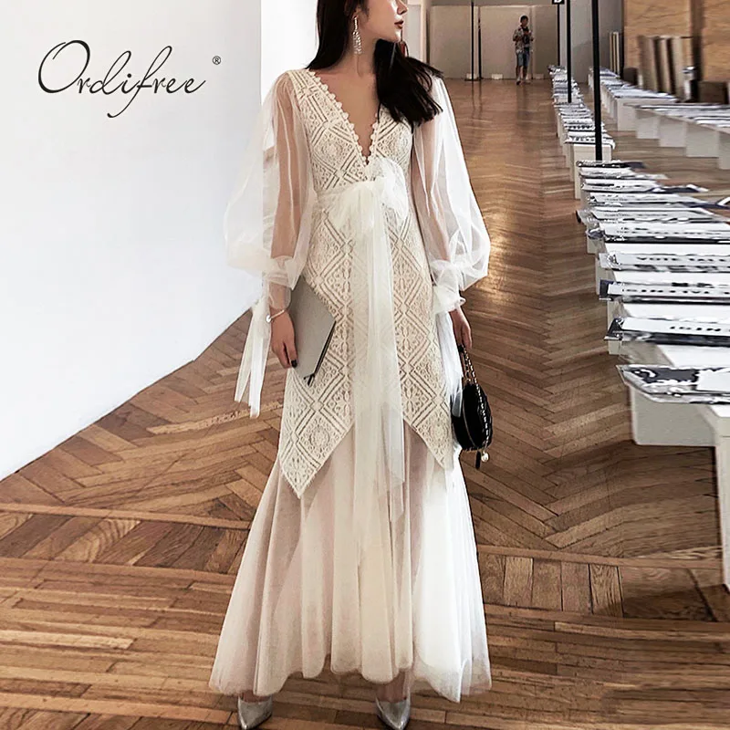 Ordifree 2022 Summer Women Long Party Dress Long Sleeve White Lace Mesh Evening Maxi Dress
Ordifree 2022 Summer Women Long Party Dress Long Sleeve White Lace Mesh Evening Maxi Dress