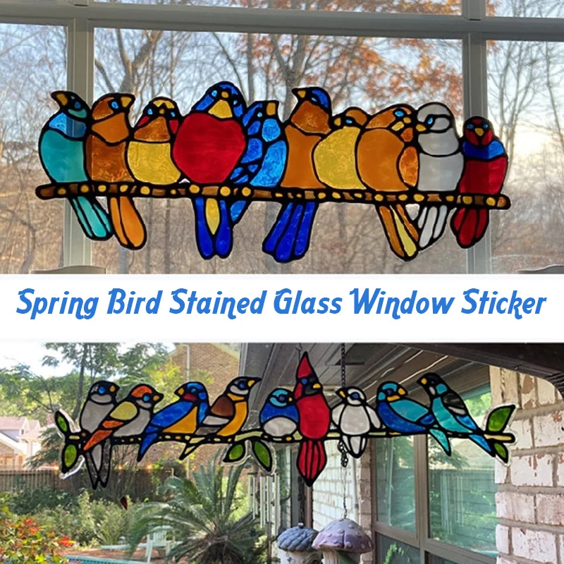 Stain Glass Window Self-adhesive Decal Wall Bird Stickers Home Decor Cute 3D Car Wall Decals Living Room Decorations PW
Stain Glass Window Self-adhesive Decal Wall Bird Stickers Home Decor Cute 3D Car Wall Decals Living Room Decorations PW