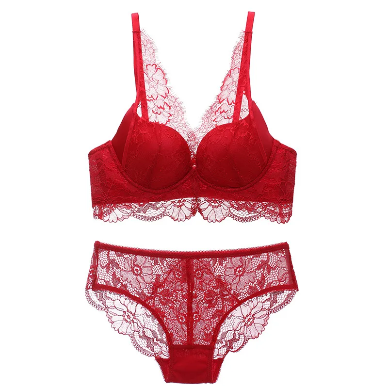 2021 Women's Sexy Eyelash Lace Underwear Medium Thick Soft Ladies Underwear No Steel Ring Comfortable Plus Size Black Bra Set 
2021 Women's Sexy Eyelash Lace Underwear Medium Thick Soft Ladies Underwear No Steel Ring Comfortable Plus Size Black Bra Set