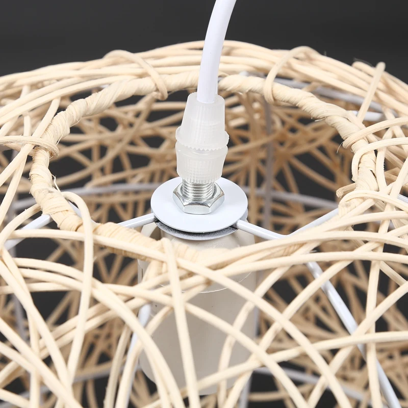 

Rattan Work Wicker Modern Wicker Sepak Takraw Cane Lampshade for Pendant Lamp Use Dining Room