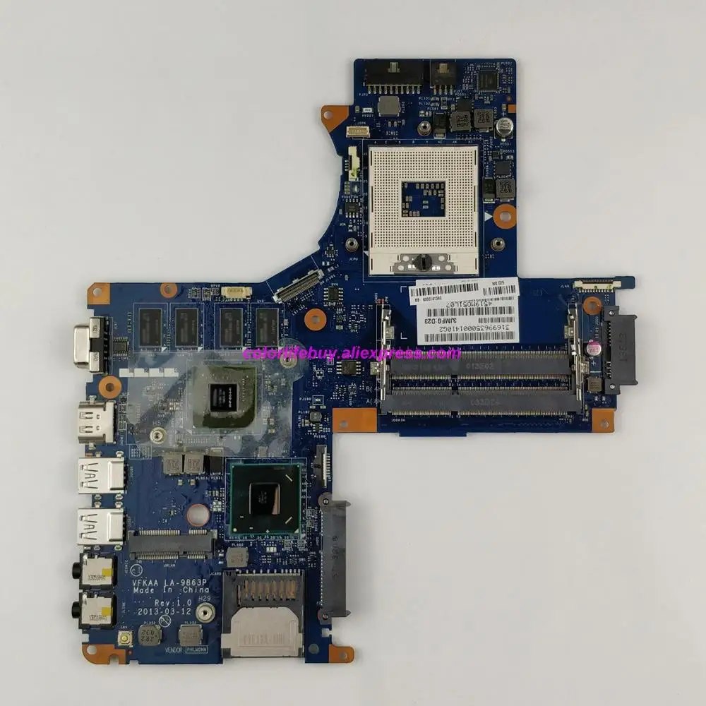 Genuine K000141340 VFKAA LA-9863P w GT740M GPU Laptop Motherboard for Toshiba Satellite S40-A Series Notebook PC
Genuine K000141340 VFKAA LA-9863P w GT740M GPU Laptop Motherboard for Toshiba Satellite S40-A Series Notebook PC