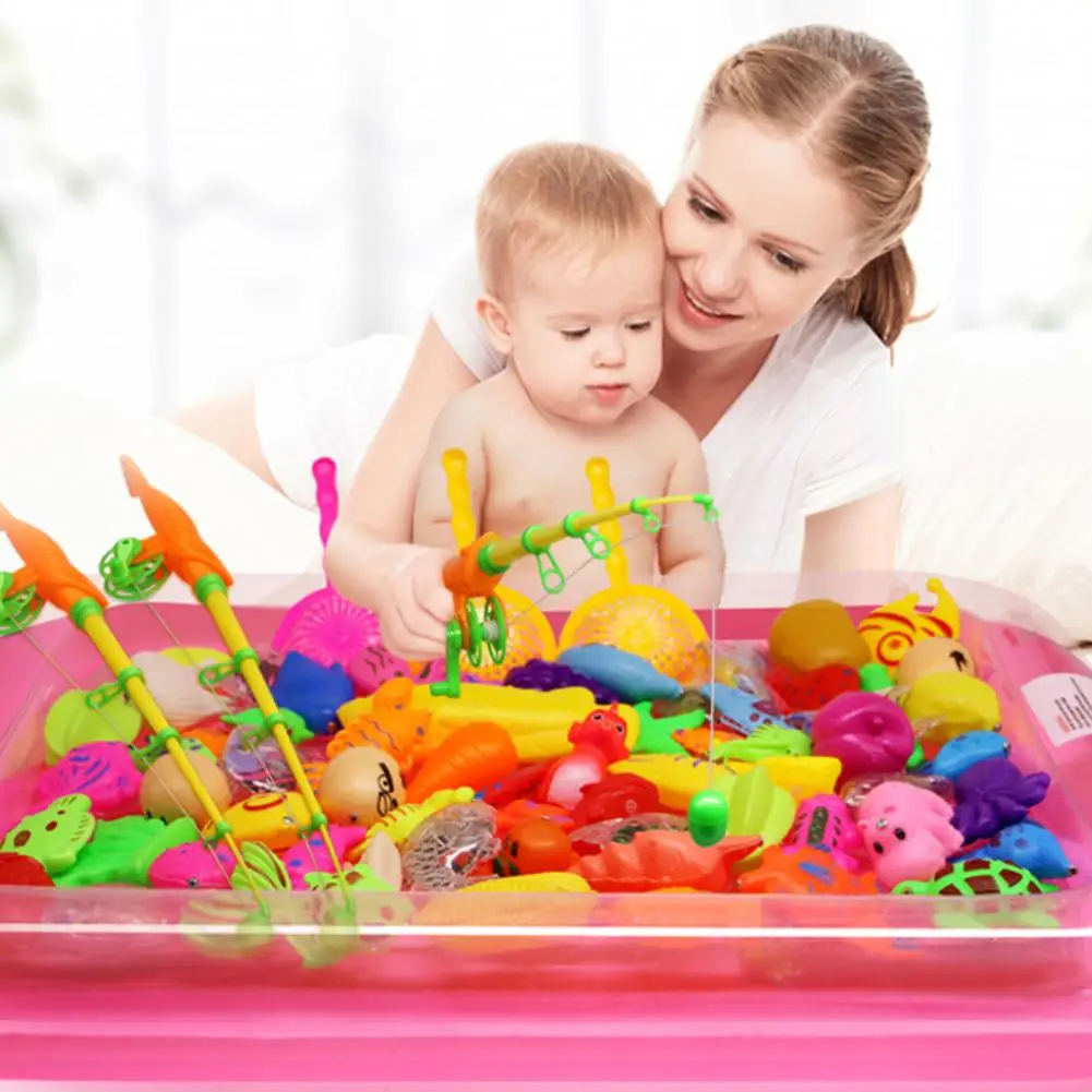 

22Pcs Fishing Toy Set Magnetic Fishing Tools Set Baby Bath Parent-Child Interaction Puzzle Toy Gift Kids Toy