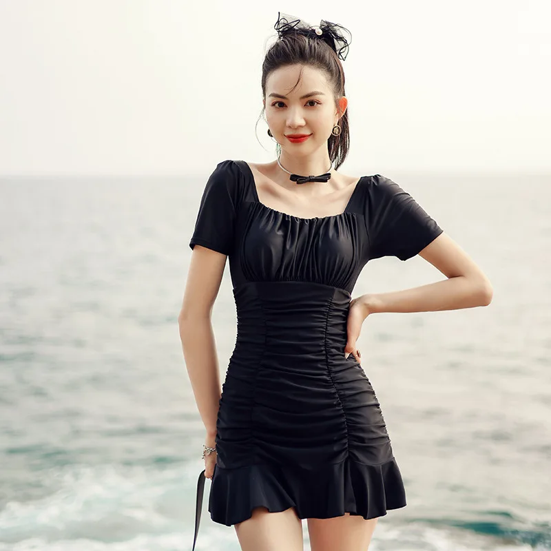 Women One Piece Bathing Suit Swimsuit Female Bath Cover Retro Lady French Korea Ins New Beach Black Print Polyester Sierra
Women One Piece Bathing Suit Swimsuit Female Bath Cover Retro Lady French Korea Ins New Beach Black Print Polyester Sierra