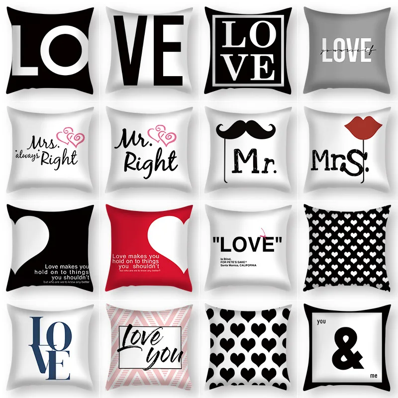 Pillow Cover Nordic Style Black Letters Peach Skin Velvet Sofa Cushion Cover 18*18In Valentine's Day Decor Throw Pillow Case
Pillow Cover Nordic Style Black Letters Peach Skin Velvet Sofa Cushion Cover 18*18In Valentine's Day Decor Throw Pillow Case