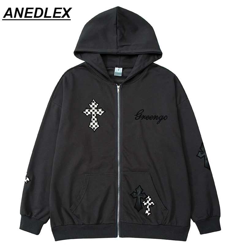 Hip Hop Streetwear Men Hooded Jacket Cross Embroidery Jacket Coat 2022 Spring Harajuku Cotton Casual Jacket Coat Outwear Zipper
Hip Hop Streetwear Men Hooded Jacket Cross Embroidery Jacket Coat 2022 Spring Harajuku Cotton Casual Jacket Coat Outwear Zipper
