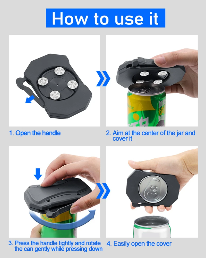 Portable bottle opener kitchen open can opener beer bottle opener labor-saving durable can opener tool manual cap opener tool
Portable bottle opener kitchen open can opener beer bottle opener labor-saving durable can opener tool manual cap opener tool