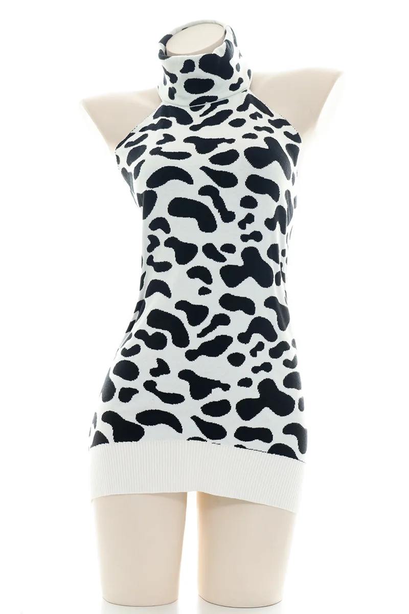 Lolita Sexy Cow High collar Bandage Backless Knitted Sweater Sukumizu Swimsuit Japanese Cosplay Costume Lolita Private Pajamas
Lolita Sexy Cow High collar Bandage Backless Knitted Sweater Sukumizu Swimsuit Japanese Cosplay Costume Lolita Private Pajamas