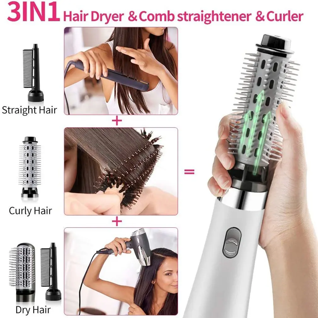 3 In 1 Portable Handleless Hair Dryer Anion Hair Dryer With Three Brushes Salon Equipment Straight Curly Blow Dryers For Travel
3 In 1 Portable Handleless Hair Dryer Anion Hair Dryer With Three Brushes Salon Equipment Straight Curly Blow Dryers For Travel