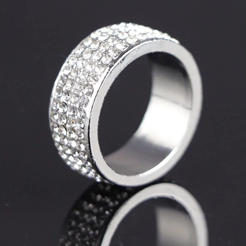 Luxury 4 Rows Sparkling AAA CZ Crystal Rhinestone Zircon Female Ring for Fashion Silver Color Women Wedding Engagement Jewelry
Luxury 4 Rows Sparkling AAA CZ Crystal Rhinestone Zircon Female Ring for Fashion Silver Color Women Wedding Engagement Jewelry