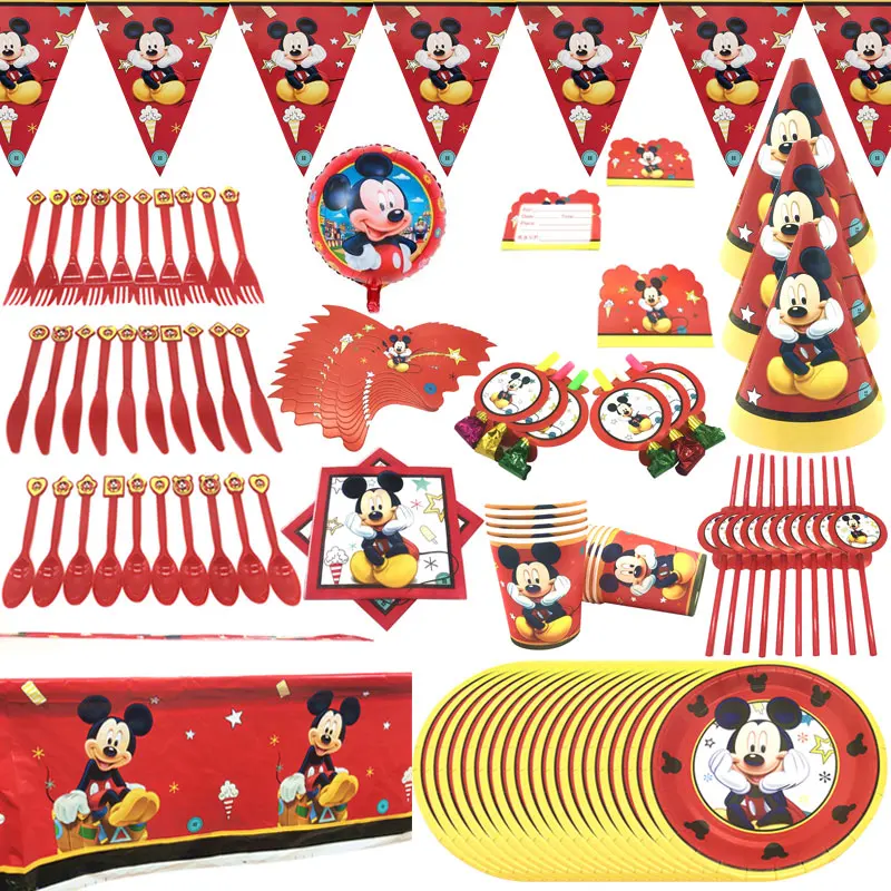 Children's School Party Mickey Mouse party red Mickey party tableware set Baby Shower birthday party supplies decorations Disney
Children's School Party Mickey Mouse party red Mickey party tableware set Baby Shower birthday party supplies decorations Disney