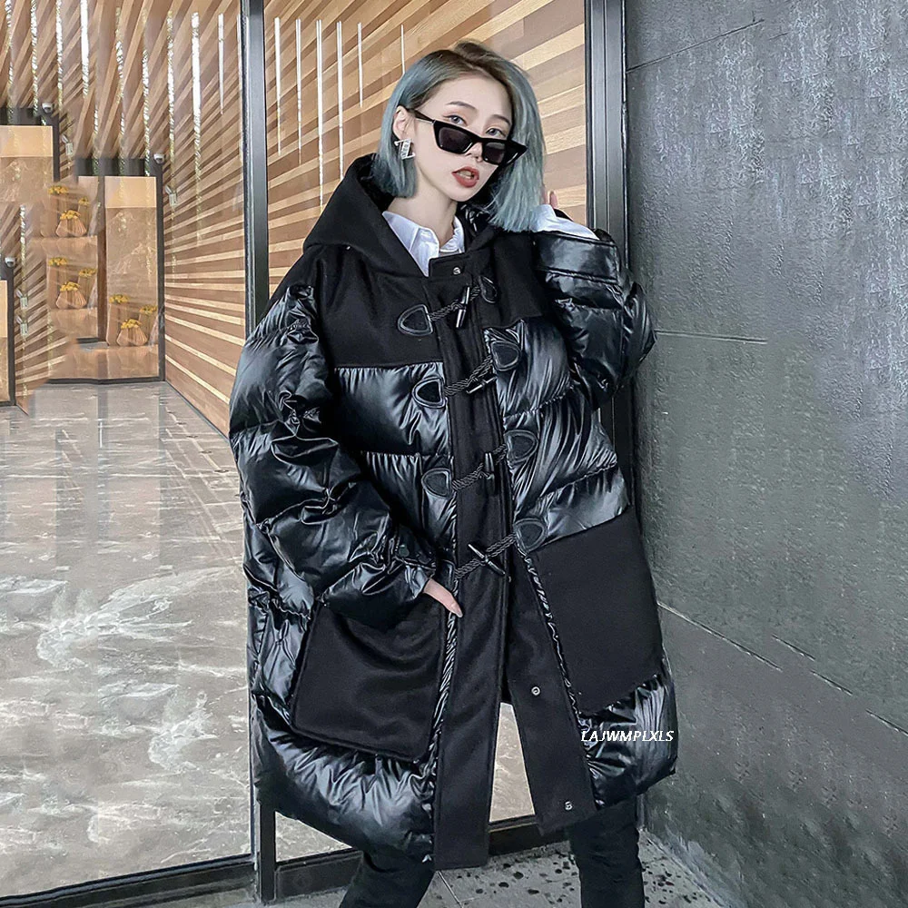 2021 New Winter Warm Down parkas UK winter Ox horn buckle Hooded thickening Loose medium length 90% white duck down jacket women
2021 New Winter Warm Down parkas UK winter Ox horn buckle Hooded thickening Loose medium length 90% white duck down jacket women