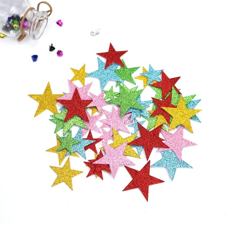 Colorful Glitter DIY EVA Stickers Adhesive Heart Star Shapes Paper Christmas Valentine's Day Wedding Party for home Decorations
Colorful Glitter DIY EVA Stickers Adhesive Heart Star Shapes Paper Christmas Valentine's Day Wedding Party for home Decorations