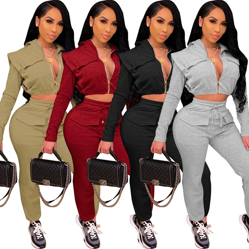 Fashion Sexy Two Piece Set Long Sleeve Zip Hoodies Top Pocket Sweatpants Streetwear Bodycon Women Night Club Outfits S-XXL
Fashion Sexy Two Piece Set Long Sleeve Zip Hoodies Top Pocket Sweatpants Streetwear Bodycon Women Night Club Outfits S-XXL
