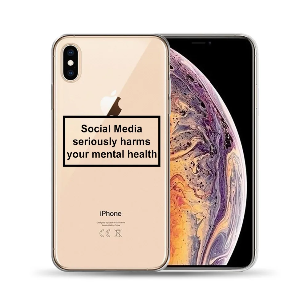 Social Media Seriously Harms Your Mental Health Soft TPU Phone Case Cover For iPhone 11 Pro XS Max X XR 5 5S SE 6 6S 8 7 Plus
Social Media Seriously Harms Your Mental Health Soft TPU Phone Case Cover For iPhone 11 Pro XS Max X XR 5 5S SE 6 6S 8 7 Plus