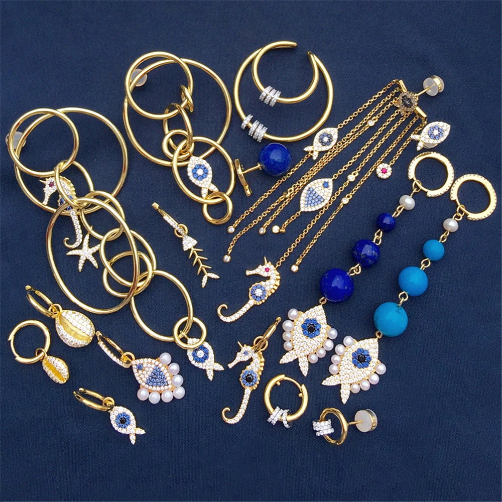 Ocean Series Luxury Earring S925 Sterling Silver Earring Golden Yellow Fashion Hippocampus Fish Shaped Earring Ear Ring Jewelry
Ocean Series Luxury Earring S925 Sterling Silver Earring Golden Yellow Fashion Hippocampus Fish Shaped Earring Ear Ring Jewelry