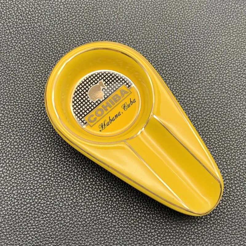 COHIBA Ceramic Cigar Ashtray Cigar Holder Mini Portable Ash 1 Slot Tray Tobacco Cigarette Ashtray Gift for Friend
COHIBA Ceramic Cigar Ashtray Cigar Holder Mini Portable Ash 1 Slot Tray Tobacco Cigarette Ashtray Gift for Friend