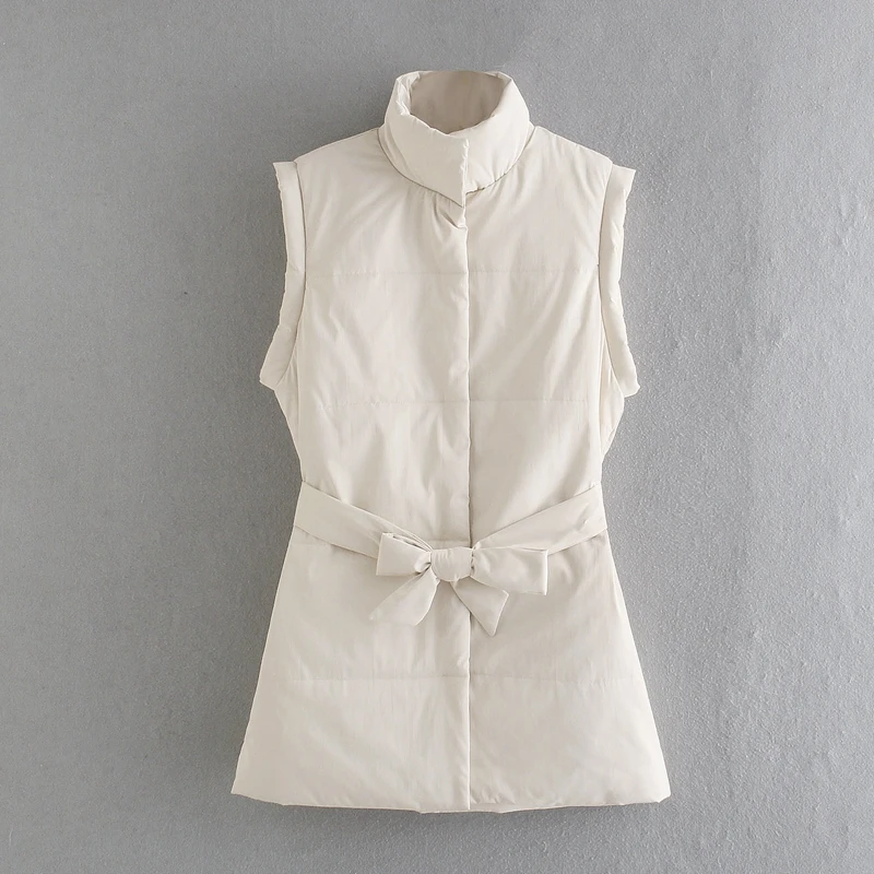 Women 2021 Fashion Pure Color Belted Cotton Padded Waistcoat Retro Sleeveless High Neck Zipper Slim Vest Streetwear
Women 2021 Fashion Pure Color Belted Cotton Padded Waistcoat Retro Sleeveless High Neck Zipper Slim Vest Streetwear