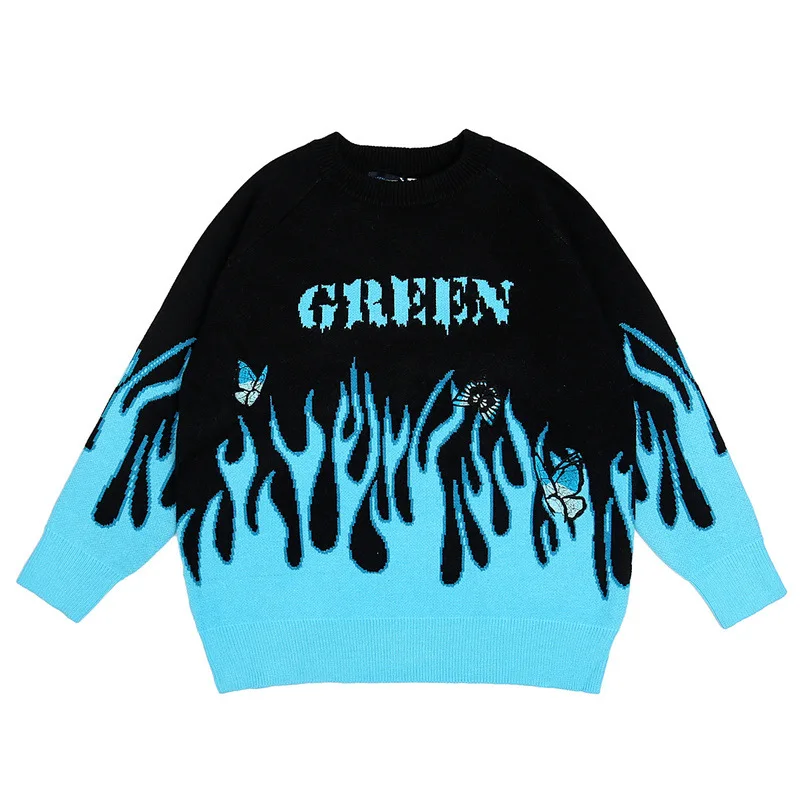 Y Demo harajuku streetwear Flame Sweater Women Oversized Long Sleeve Knitted Pullover Outerwear 2020
Y Demo harajuku streetwear Flame Sweater Women Oversized Long Sleeve Knitted Pullover Outerwear 2020