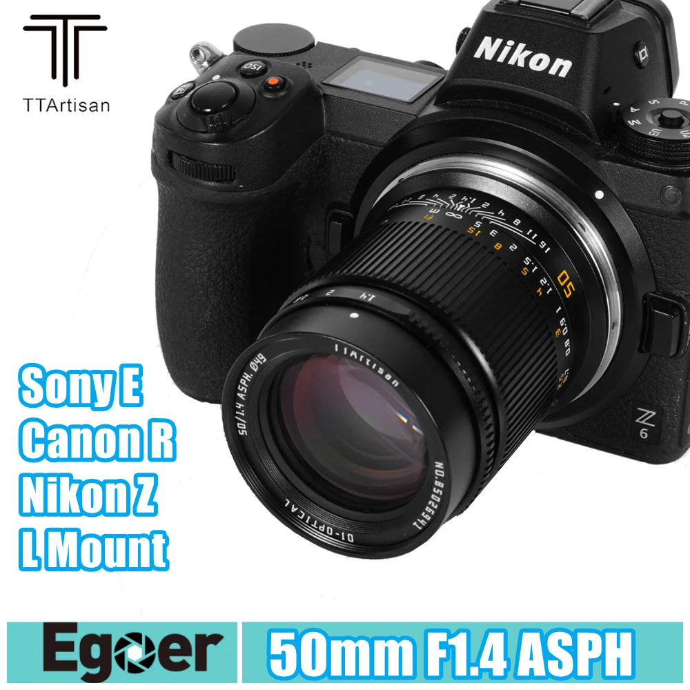 TTArtisan 50 мм F1.4 ASPH Полнокадровый ручной фокусный объектив для камер Sony E /Nikon Z /Canon R /Sigma Leica Panasonic L Mount
TTArtisan 50 мм F1.4 ASPH Полнокадровый ручной фокусный объектив для камер Sony E /Nikon Z /Canon R /Sigma Leica Panasonic L Mount