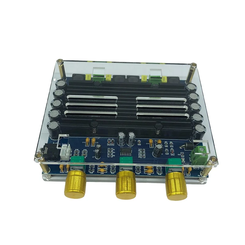 150W digital power amplifier board TPA3116D2 digital audio amplifier board 2.0 channel with acrylic shell 
150W digital power amplifier board TPA3116D2 digital audio amplifier board 2.0 channel with acrylic shell
