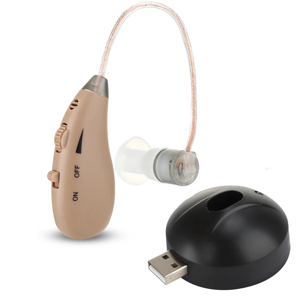 

Портативный Перезаряжаемый цифровой мини-слуховой аппарат усилитель звука для голоса усилитель звука для глухих пожилых людей инструмент...