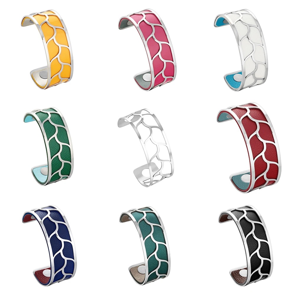 Браслет изготовленный из нержавеющей стали с листьями и реверсивным кожаным ремешком
Браслет изготовленный из нержавеющей стали с листьями и реверсивным кожаным ремешком