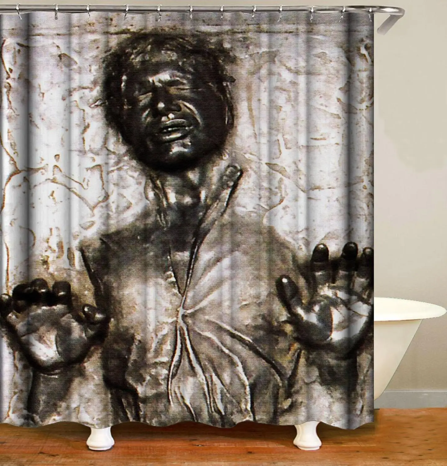 Shower Curtain, Bathroom Curtains Accessories-Sad Man, Black,Bronze Statue,Blind Man,Eyes Closed
Shower Curtain, Bathroom Curtains Accessories-Sad Man, Black,Bronze Statue,Blind Man,Eyes Closed