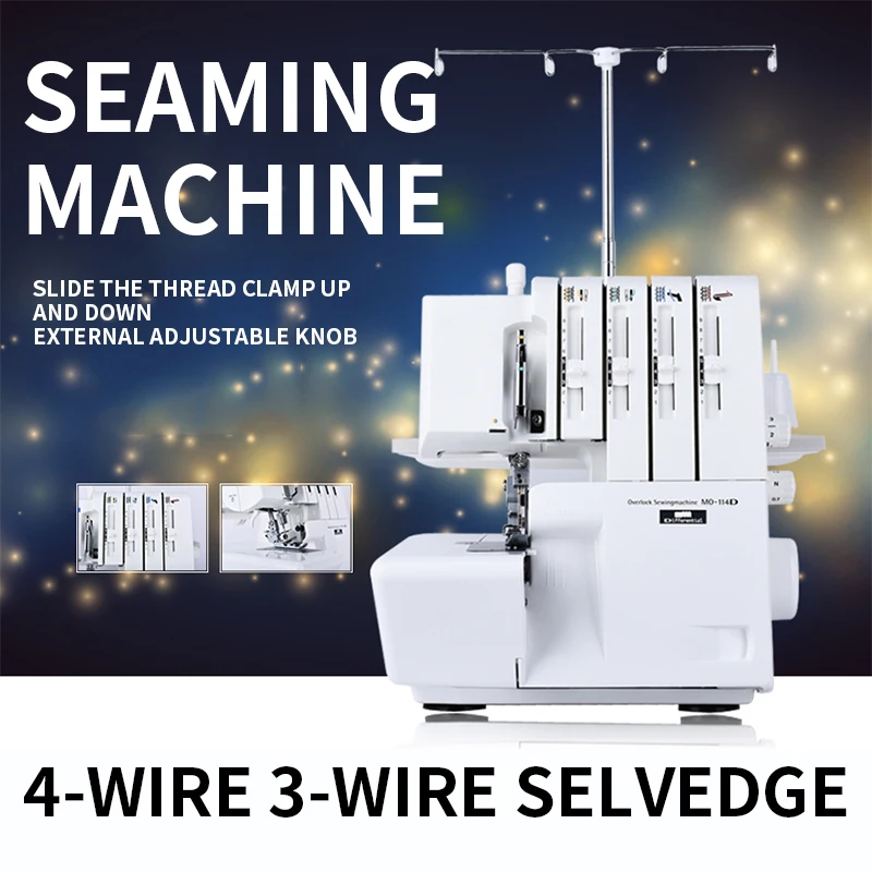 Heavy Machinery MO-114D Overlocking Machine Overlock Small Household Sewing Machine 2/3/4 Thread
Heavy Machinery MO-114D Overlocking Machine Overlock Small Household Sewing Machine 2/3/4 Thread