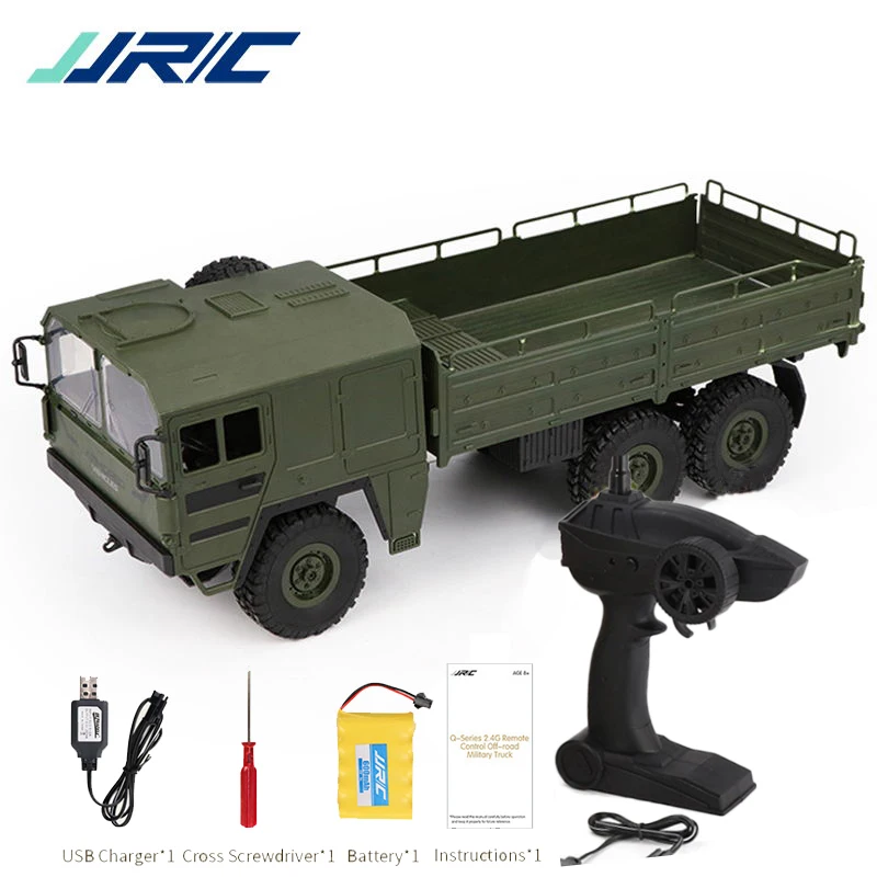JJRC Q64 RC грузовик автомобиль 1/16 6-колесный привод военные грузовики для скалолазания игрушка 2,4G ударопрочный электрический армейский автомо...
JJRC Q64 RC грузовик автомобиль 1/16 6-колесный привод военные грузовики для скалолазания игрушка 2,4G ударопрочный электрический армейский автомо...
