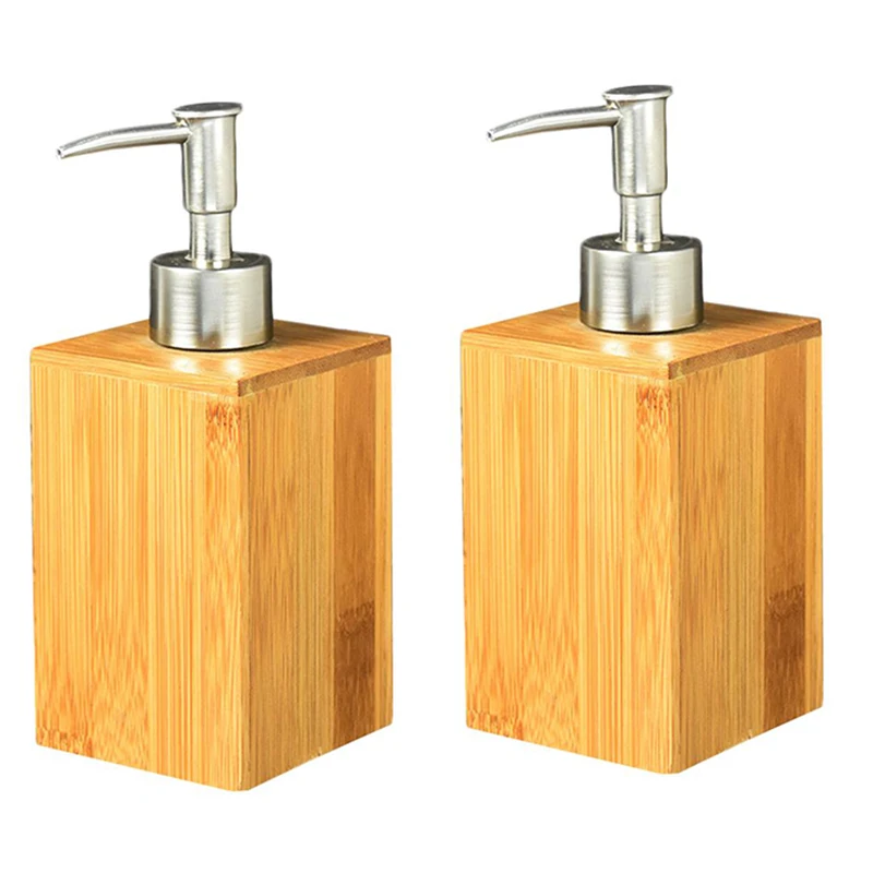Liquid Soap Dispenser, Bamboo Wooden Household Bathroom Restaurant Hotel Bathroom Lotion Liquid Refillable Hand Bottle with Stai 
Liquid Soap Dispenser, Bamboo Wooden Household Bathroom Restaurant Hotel Bathroom Lotion Liquid Refillable Hand Bottle with Stai