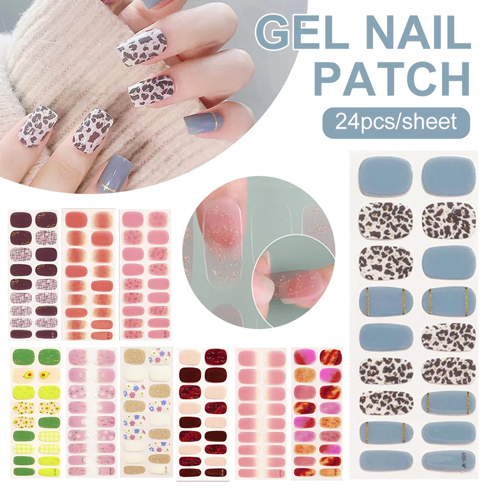 24pcs/sheet Nail Stickers Nail Wraps Self-Adhesive Nail Polish Sticker Fast Drying Long Lasting Nail Art Stickers
24pcs/sheet Nail Stickers Nail Wraps Self-Adhesive Nail Polish Sticker Fast Drying Long Lasting Nail Art Stickers