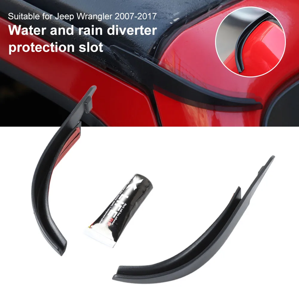 Car Roof Rain Gutter Water Rain Guard Slot Gutter Extension for Jeep Wrangler JK 2007-2017 with Adhesive Anti-corrosion Wearable
Car Roof Rain Gutter Water Rain Guard Slot Gutter Extension for Jeep Wrangler JK 2007-2017 with Adhesive Anti-corrosion Wearable