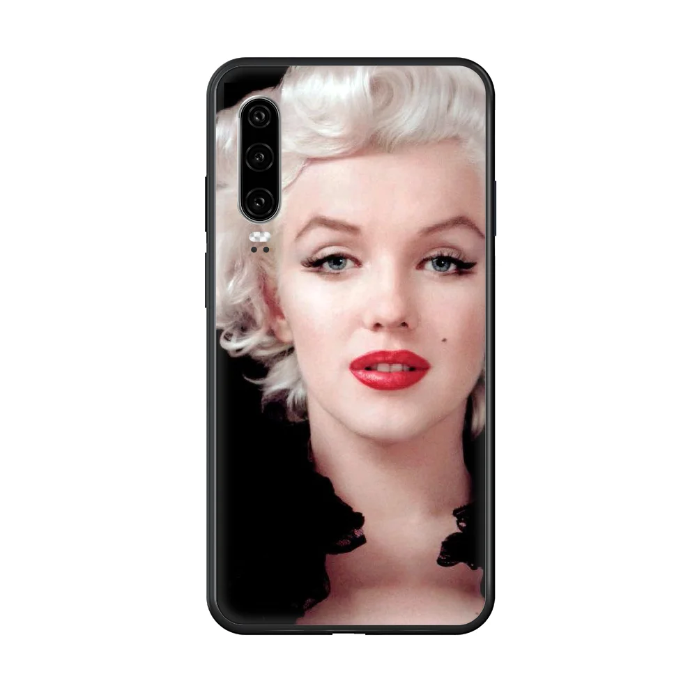 Сексуальный Мэрилин Монро Чехол для телефона Huawei P 30 10 20 40 Lite Smart Z Pro 2019 черный