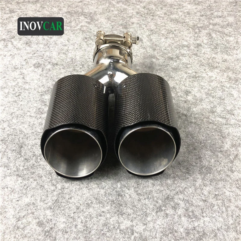 1 Piece Car Universal Glossy Carbon Exhaust Muffler Tip For Akrapovic Double Silver Stainless Steel Exhaust Pipe
1 Piece Car Universal Glossy Carbon Exhaust Muffler Tip For Akrapovic Double Silver Stainless Steel Exhaust Pipe
