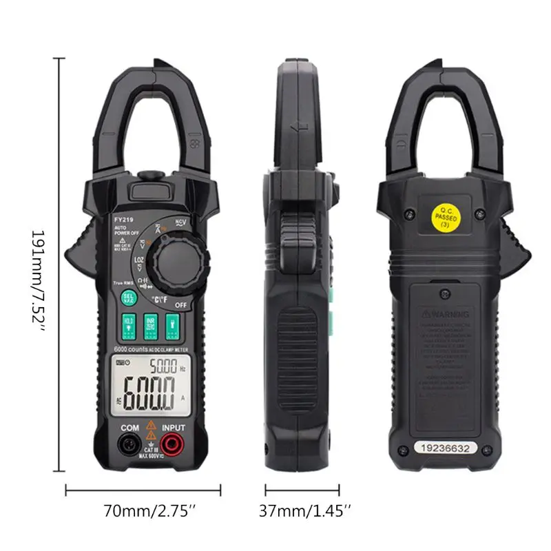 Handheld High Precision Clamp Meter Multimeter Dual Display Digital Ammeter AC / DC Portable Ammeter Voltmeter Pliers Voltage Cu
Handheld High Precision Clamp Meter Multimeter Dual Display Digital Ammeter AC / DC Portable Ammeter Voltmeter Pliers Voltage Cu
