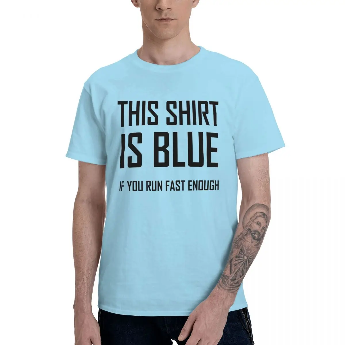 This Shirt Is Blue If You Run Fast Enough Funny Physics Joke T Shirt 100% Cotton Round Neck Men's T-Shirts Short Long Sleeve Tee
This Shirt Is Blue If You Run Fast Enough Funny Physics Joke T Shirt 100% Cotton Round Neck Men's T-Shirts Short Long Sleeve Tee