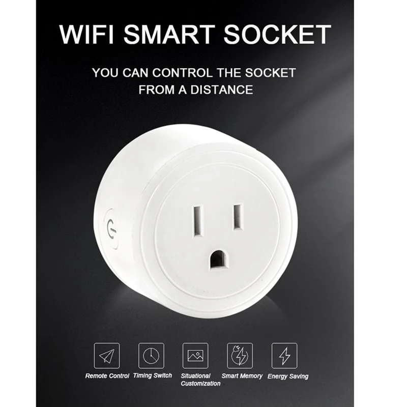 1PC 110V US Plug 10A Wifi Smart Home Sockets Tuya Smart Life APP Work Home Smart-Home Automation
1PC 110V US Plug 10A Wifi Smart Home Sockets Tuya Smart Life APP Work Home Smart-Home Automation