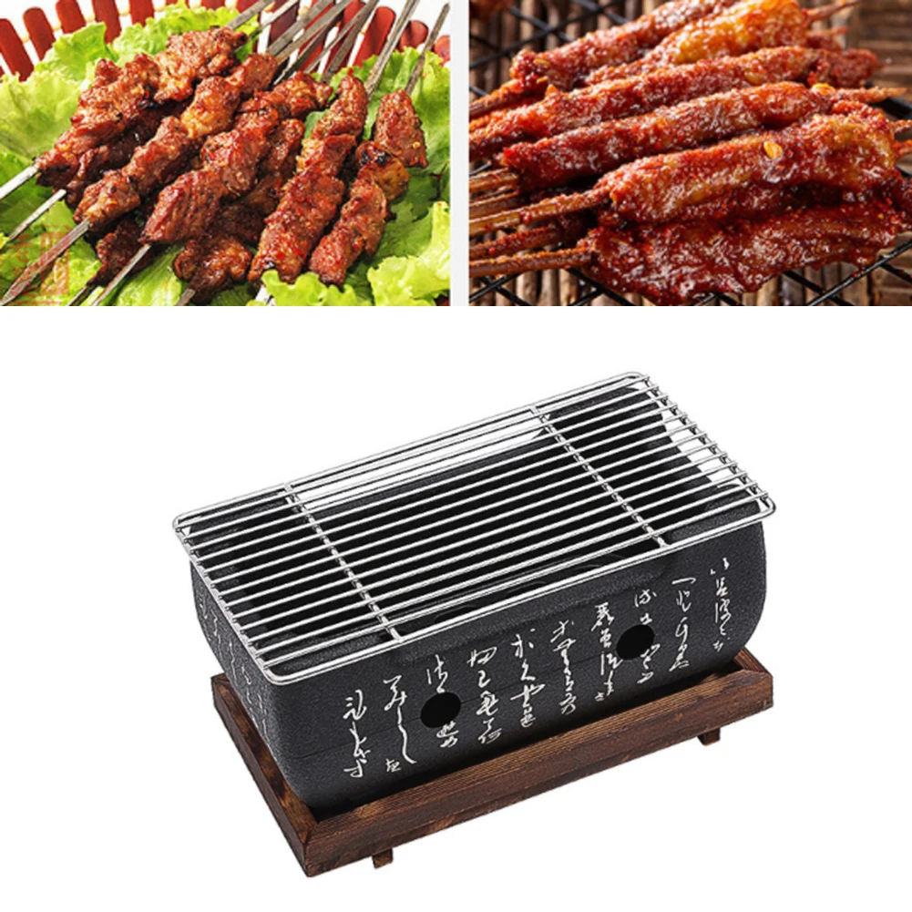 Japanese Style Grill Portable BBQ Grill Table Top Barbecue Stove Japanese Food Charcoal Stove with Wire Rack and Base Tray
Japanese Style Grill Portable BBQ Grill Table Top Barbecue Stove Japanese Food Charcoal Stove with Wire Rack and Base Tray