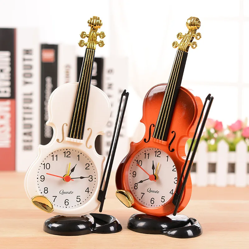 1Pcs Simplicity Series Emulational Violin Alarm Desktop Clock Creative Musical Instruments Modeling Living Room Ornaments 
1Pcs Simplicity Series Emulational Violin Alarm Desktop Clock Creative Musical Instruments Modeling Living Room Ornaments