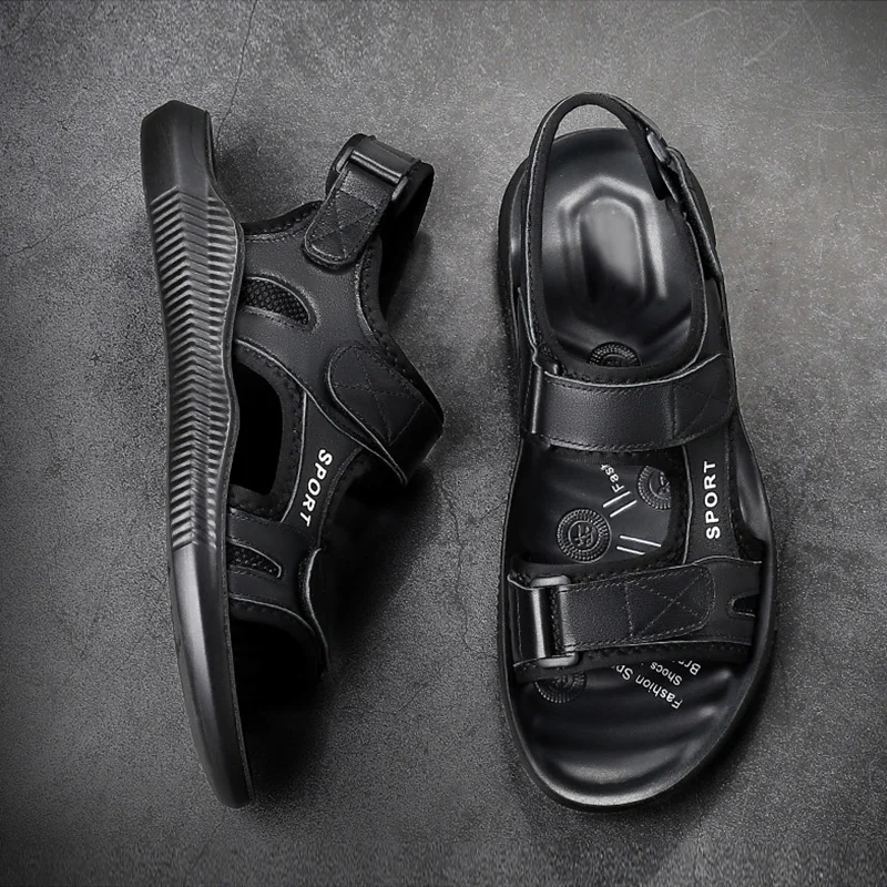 2020 Beach Sandals Men Summer Genuine Leather Shoes Casual Mens Sandals Male Black Shoes Flat Soft Holiday Man Footwear KA2209
2020 Beach Sandals Men Summer Genuine Leather Shoes Casual Mens Sandals Male Black Shoes Flat Soft Holiday Man Footwear KA2209