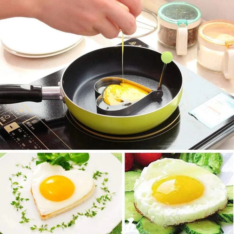 Fried Egg Shaper Stainless Steel Mould Frying Egg Pancake Cooking Tools Kitchen Accessories Gadget Sandwich Shape
Fried Egg Shaper Stainless Steel Mould Frying Egg Pancake Cooking Tools Kitchen Accessories Gadget Sandwich Shape
