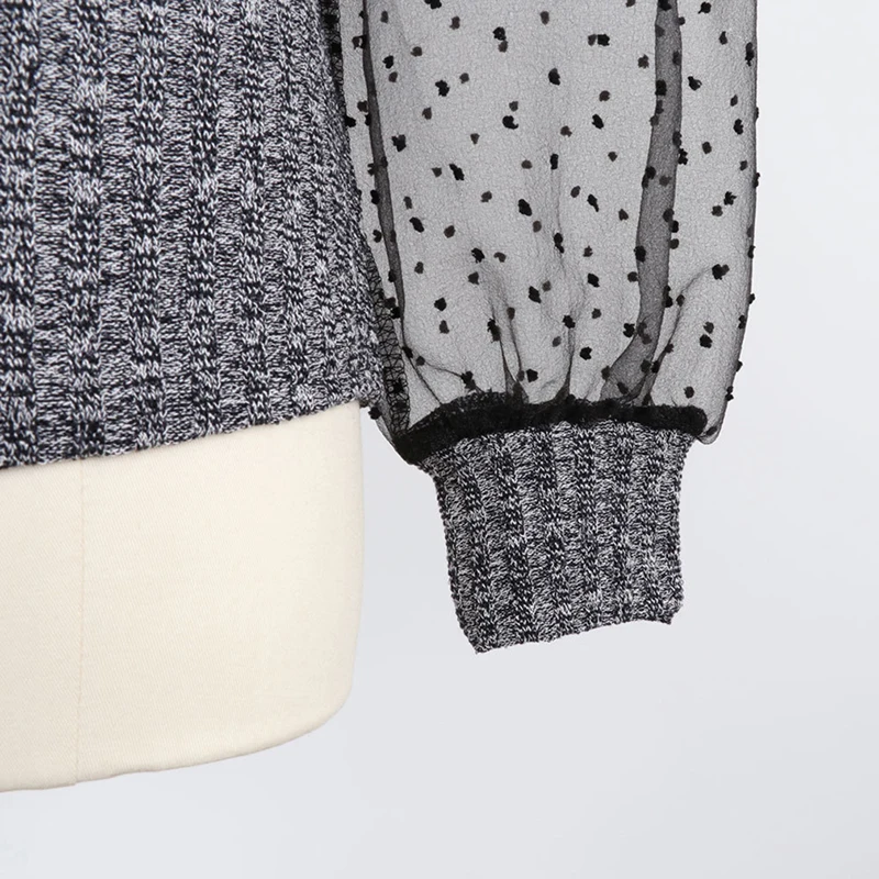 Fashion Za Women Sweaters Autumn Stylish Patchwork Knitted Ladies' Sweater Transparent Spliced Long Sleeve Pullovers Jumper Top
Fashion Za Women Sweaters Autumn Stylish Patchwork Knitted Ladies' Sweater Transparent Spliced Long Sleeve Pullovers Jumper Top