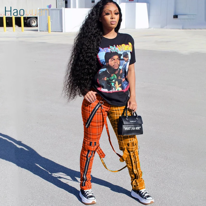 HAOYUAN Casual Plaid Pants Women Zip Sweatpants Fall Winter Clothing Y2k Streetwear High Waist Sporty Trousers Patchwork Joggers
HAOYUAN Casual Plaid Pants Women Zip Sweatpants Fall Winter Clothing Y2k Streetwear High Waist Sporty Trousers Patchwork Joggers