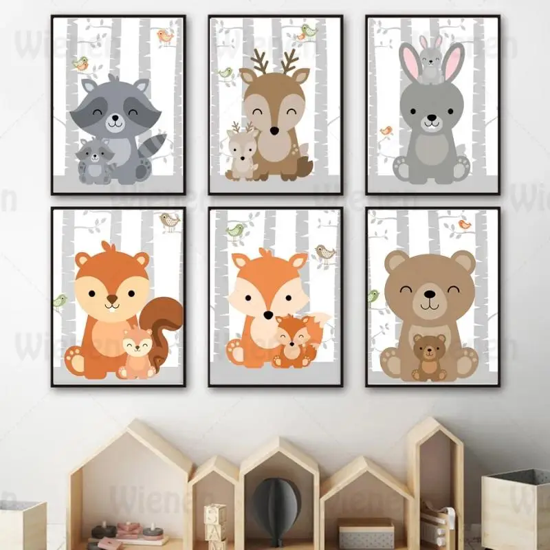 Wall Pictures Raccoon Rabbit Deer Bear Fox Squirrel Cartoon Animal Family Wall Art Canvas Painting Posters And Prints Home Decor
Wall Pictures Raccoon Rabbit Deer Bear Fox Squirrel Cartoon Animal Family Wall Art Canvas Painting Posters And Prints Home Decor