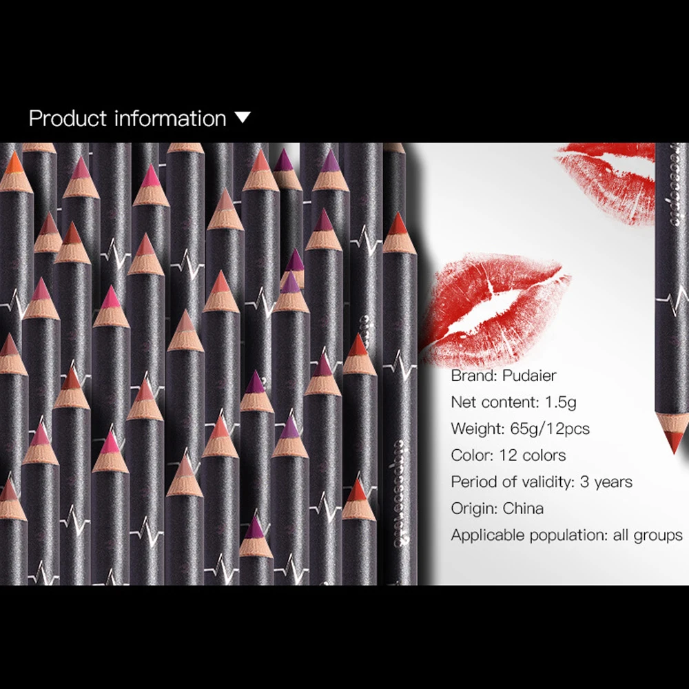 Brand 12 Colors Lip Liner Pencil Nude Matte Lipliner Moisturizing Waterproof Natural Lip Liner Pencil Long Lasting Lipliner Make
Brand 12 Colors Lip Liner Pencil Nude Matte Lipliner Moisturizing Waterproof Natural Lip Liner Pencil Long Lasting Lipliner Make