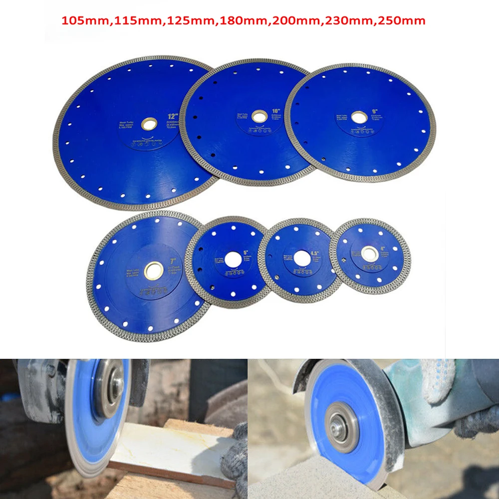Turbo Diamond Saw Blade Disc Dia 4-12Inch Mesh Turbo Cutting Blades For Angle Grinder Diamond Saw Blade
