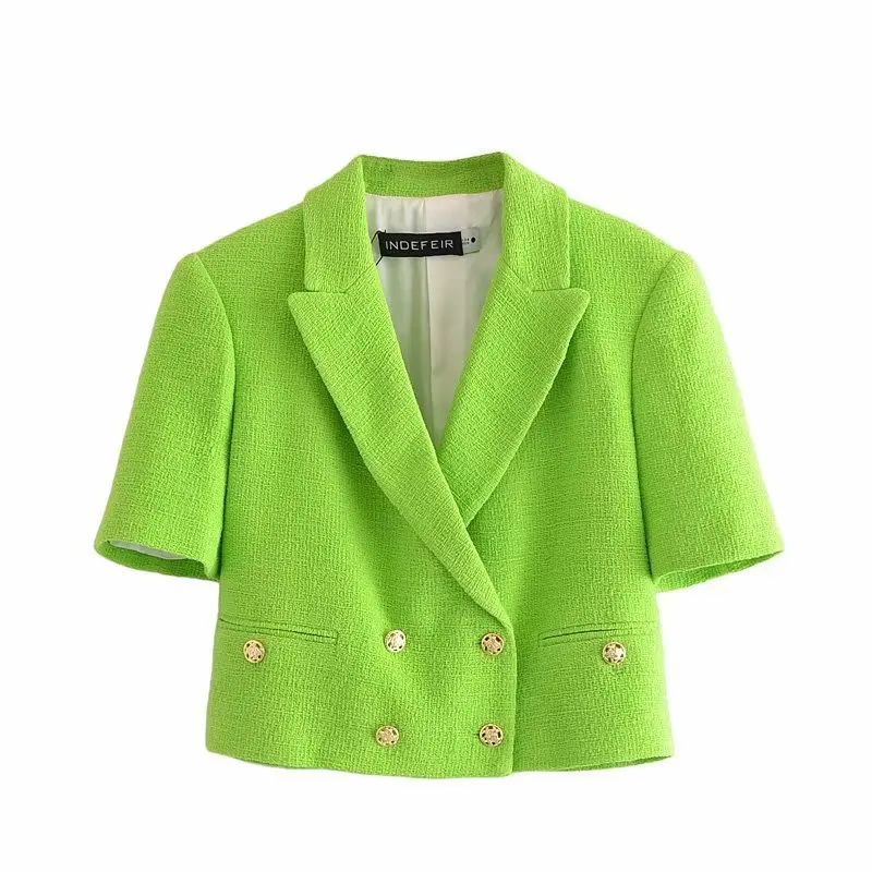 Sister Fara Chic Summer Slim Double Breasted Short Blazers Women's Suit+Elastic Waist Side Zipper Shorts Two Piece Set Women
Sister Fara Chic Summer Slim Double Breasted Short Blazers Women's Suit+Elastic Waist Side Zipper Shorts Two Piece Set Women